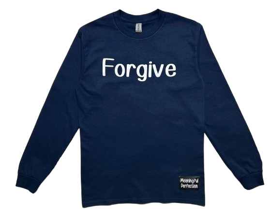 Navy Blue Forgive Long Sleeve Shirt