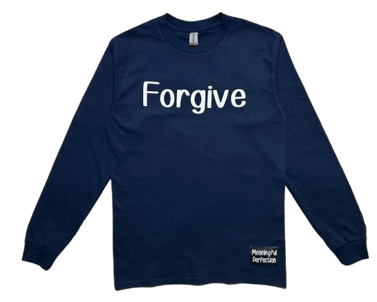 Navy Blue Forgive Long Sleeve Shirt